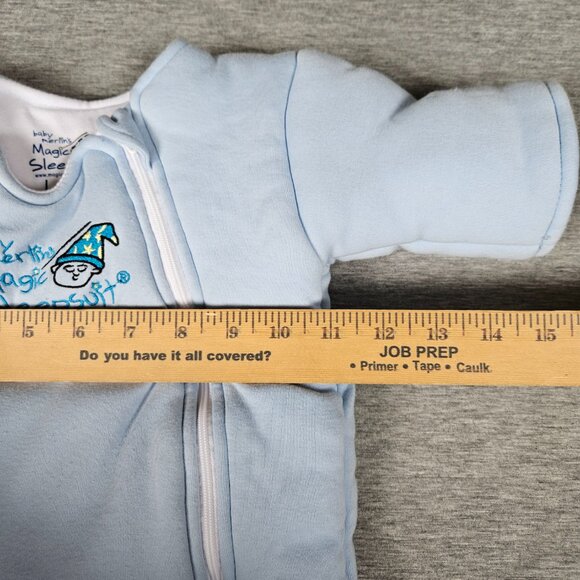 Baby Merlin's Magic Sleepsuit Blue Infant Sleeper Pajama Large 6-9 Mo 18-21 lbs - Picture 5 of 6
